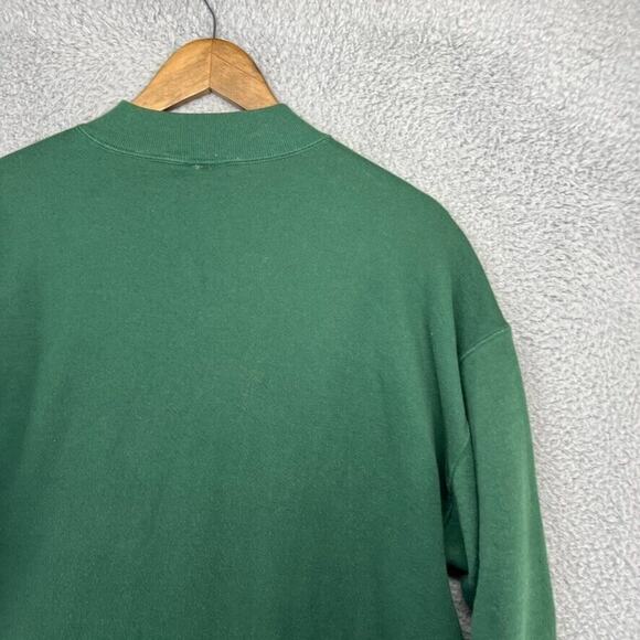 Vintage Blank Sweatshirt Women's Large / XL Green USA Made Streetwear USA 90s - Picture 11 of 12
